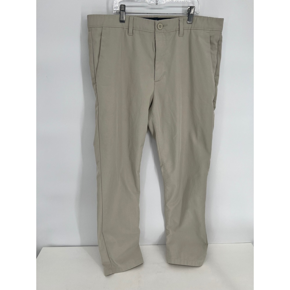 Apt. 9 Mens Performance Slim Fit Chino Pants Khaki Beige 36x30 Cotton Blend